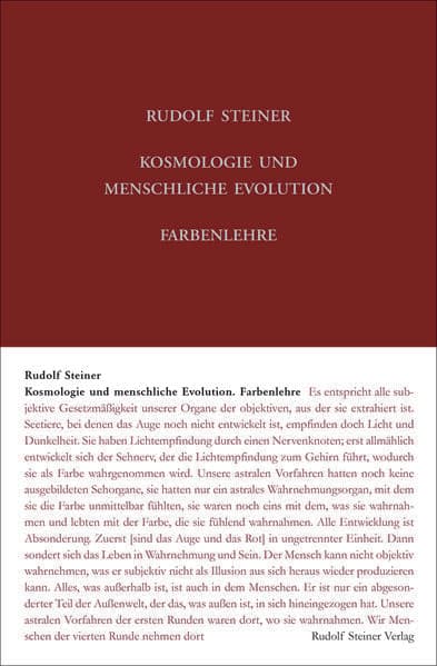 Kosmologie und menschliche Evolution. Farbenlehre