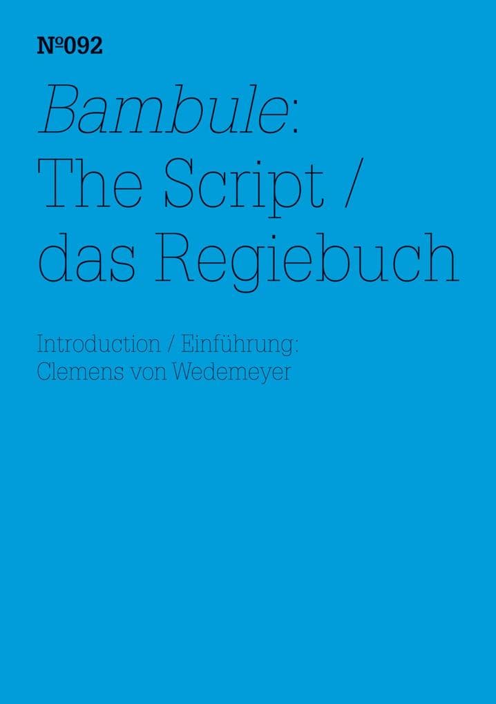 Bambule: Das Regiebuch