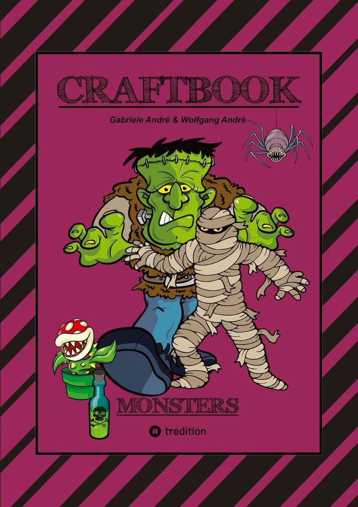 CRAFTBOOK - 100 MONSTER - LUSTIGE SPANNENDE GRUSELIGE VORLAGEN - MALEN - BASTELN - MONSTER - PARTY - SPIEL - RÄTSEL
