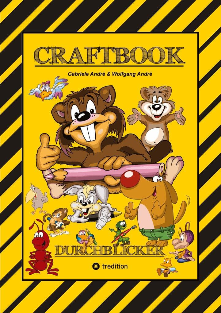 CRAFTBOOK - 100 TOLLE MOTIVE - MALEN - BASTELN - UHRZEIT LERNEN - KNIFFELIGE RÄTSEL - LUSTIGE AUFGABEN - GESTALTEN