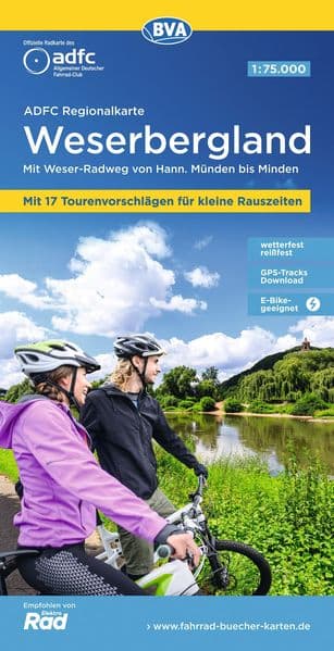 BVA ADFC Regionalkarte Weserbergland 1:75.000