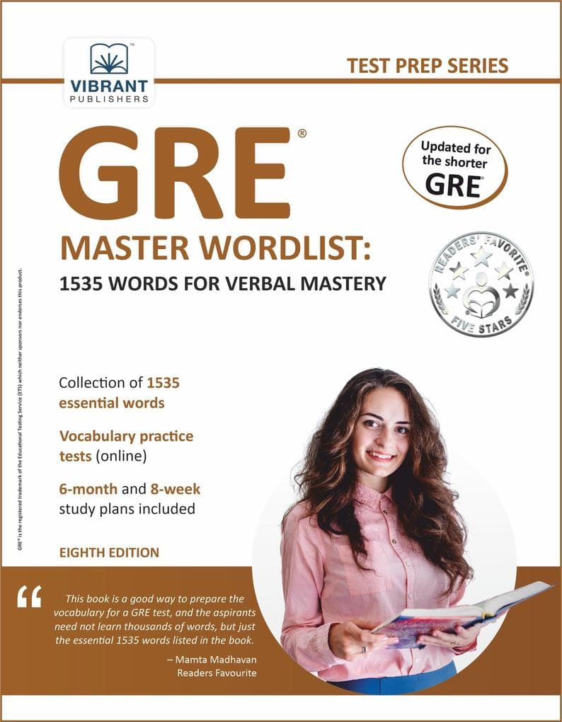 GRE Master Wordlist: 1535 Words for Verbal Mastery (Test Prep Series)