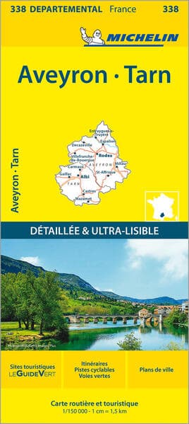 Michelin Local Map 338 Aveyron - Tarn