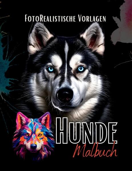 Malbuch Hunde "Fotorealistisch".