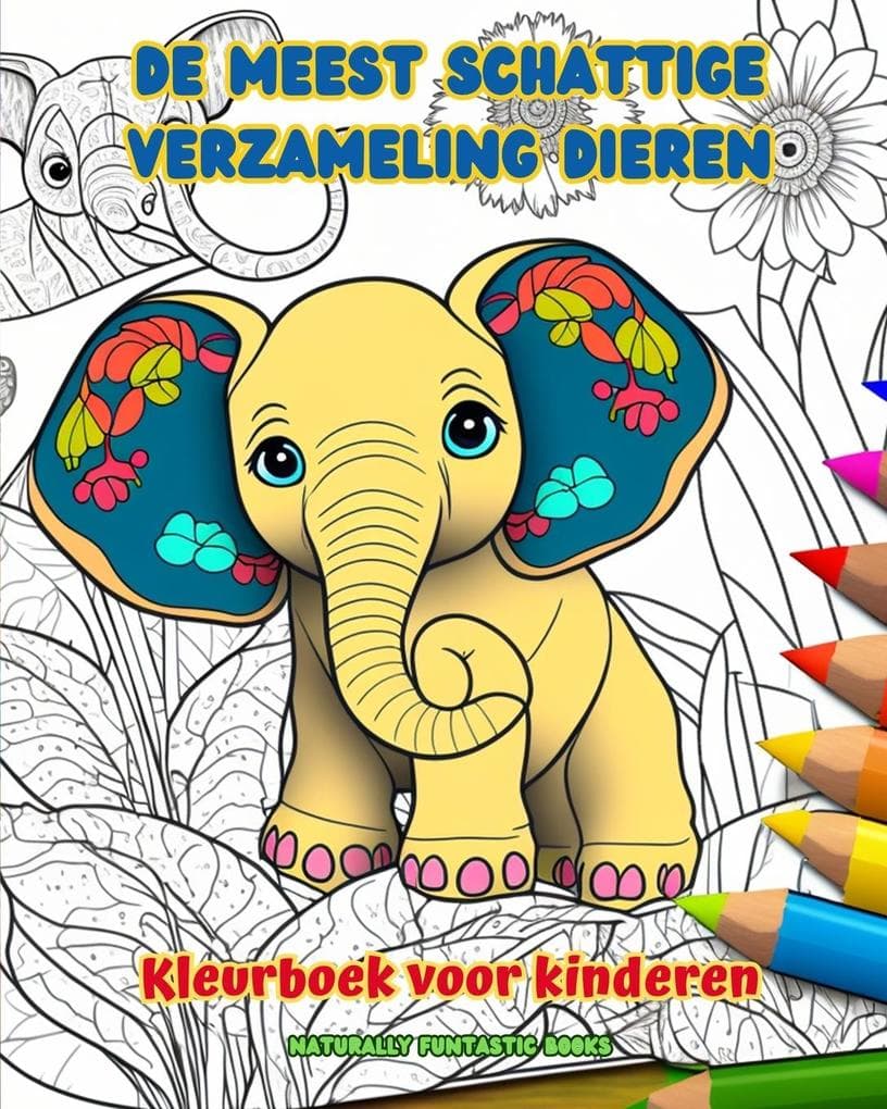 De meest schattige verzameling dieren - Kleurboek voor kinderen - Creatieve en grappige scènes uit de dierenwereld