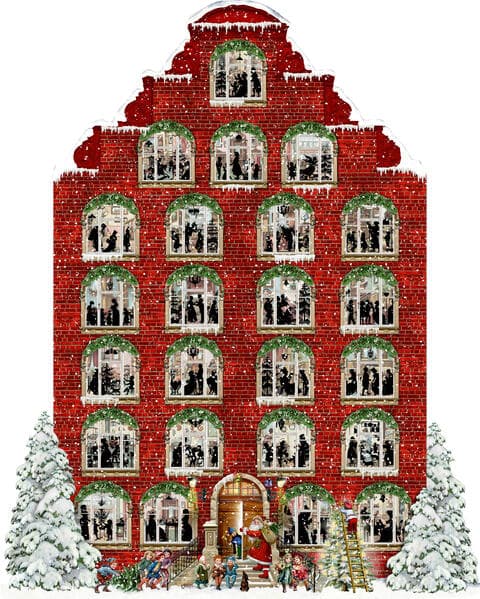 Wand-Adventskalender - Nostalgisches Weihnachtshaus