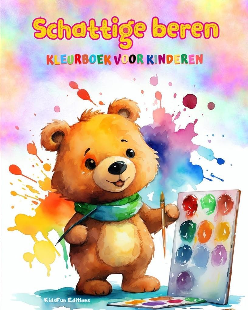 Schattige beren - Kleurboek voor kinderen - Creatieve en grappige scènes van lachende beren