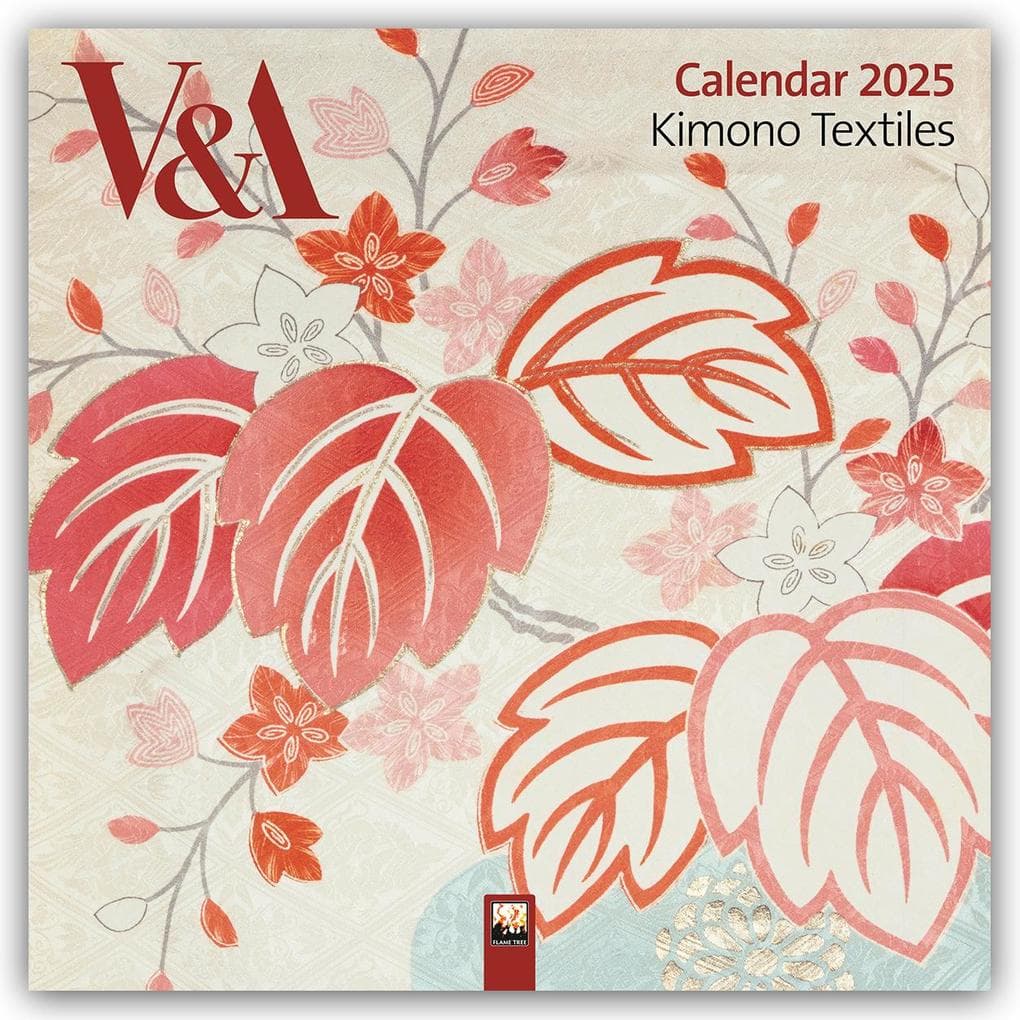 V&a: Kimono Textiles Wall Calendar 2025 (Art Calendar)