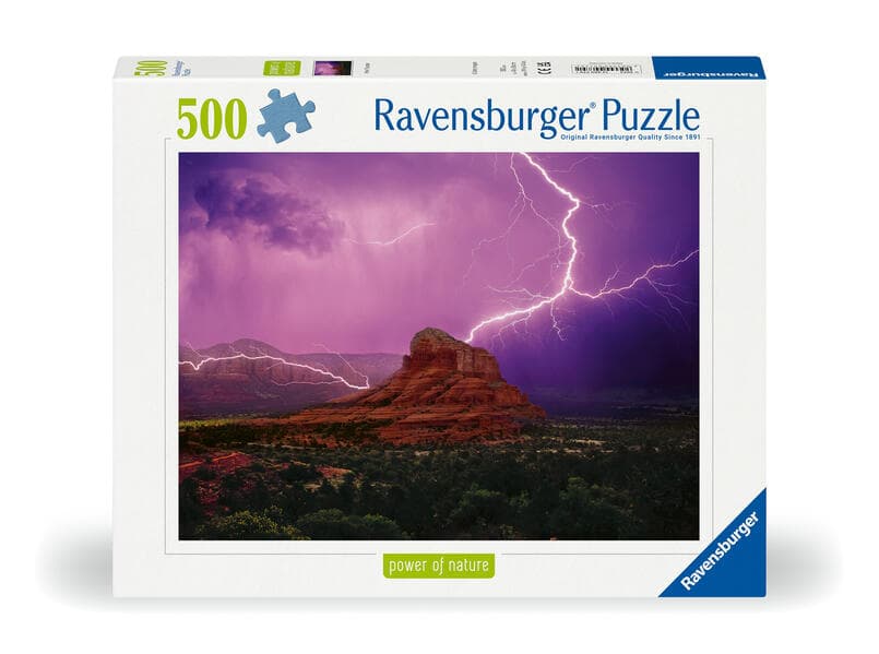 Erwachsenenpuzzle 500 Teile - Pinke Gewitterstimmung