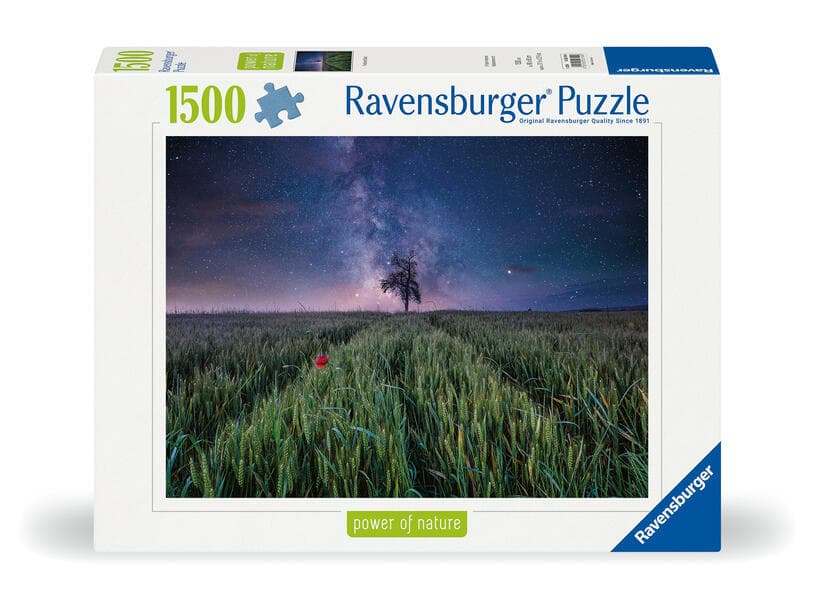 Erwachsenenpuzzle 1500 Teile - Nachthimmel über dem Kornfeld