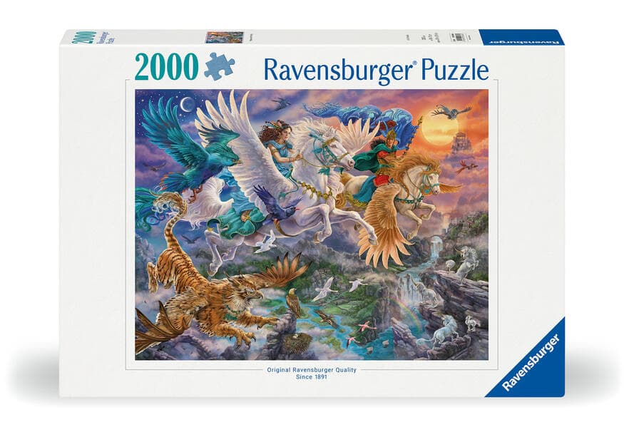 Erwachsenenpuzzle 2000 Teile - Auf dem Pegasus durch die Lüfte
