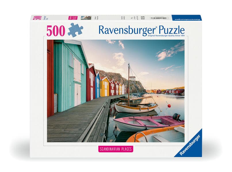 Erwachsenenpuzzle 500 Teile - Bootshaus in Smögen, Schweden