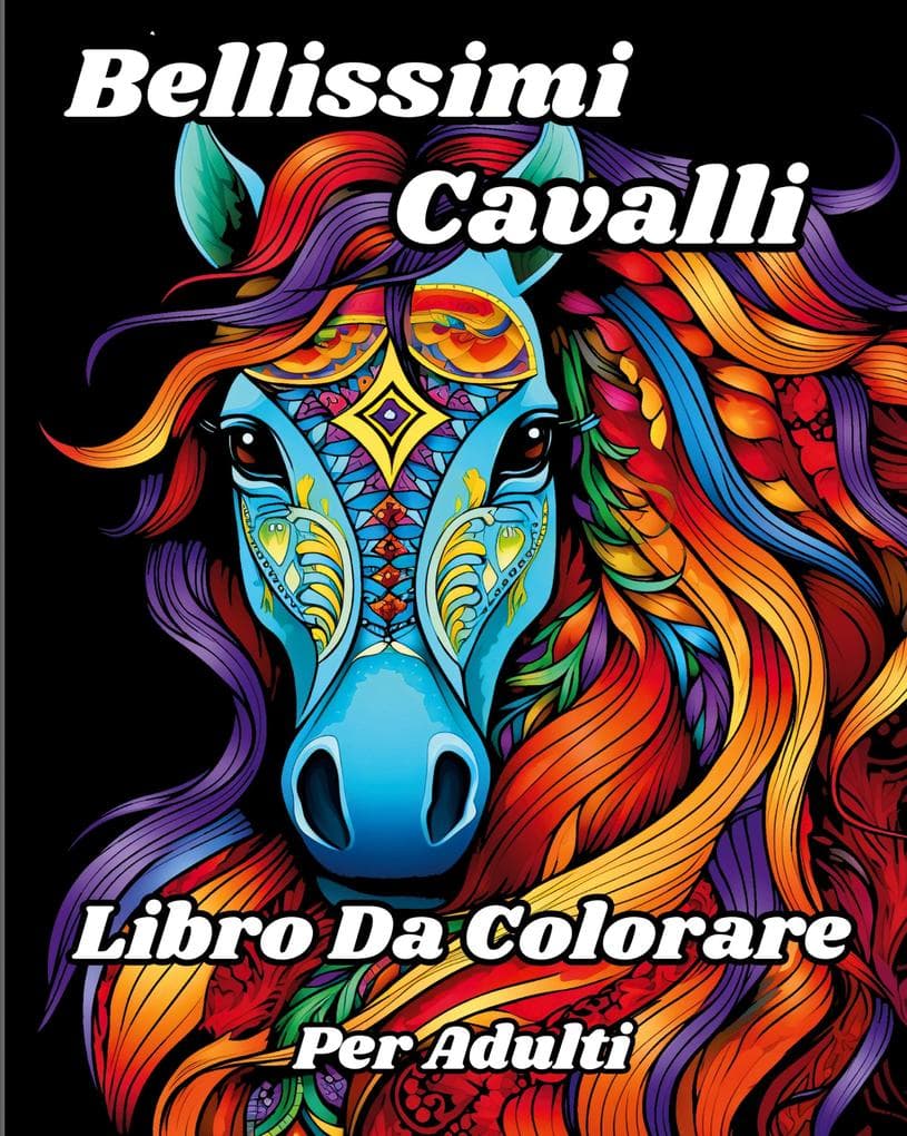 Libro da Colorare per Adulti con Bellissimi Cavalli