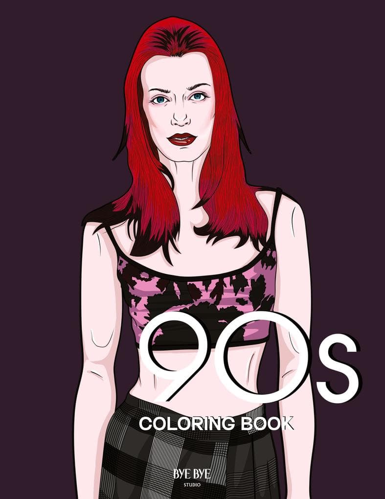 90s FASHION COLORING BOOK