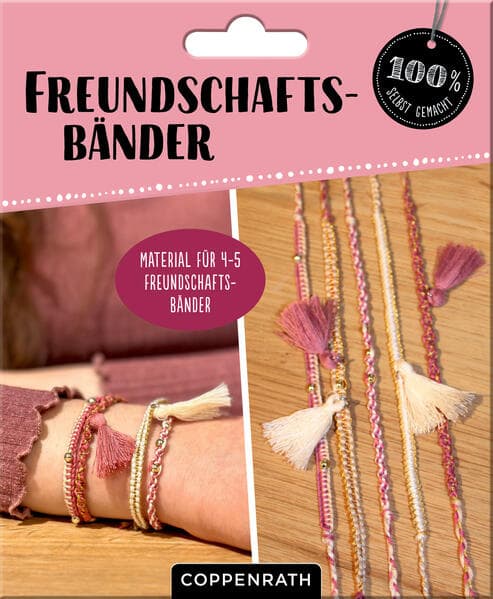 Freundschaftsbänder knüpfen (Roségold / Schwarz)