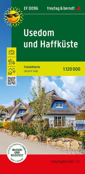 Usedom und Haffküste, Freizeitkarte 1:120.000, freytag & berndt