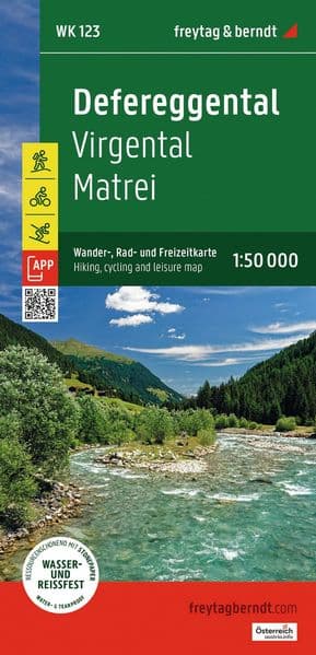 freytag & berndt Wanderkarte WK 123 Defereggental, Virgental - Matrei 1:50.000