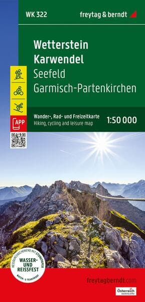 freytag & berndt Wanderkarte WK 322 Wetterstein - Karwendel, Seefeld - Garmisch-Partenkirchen 1:50.000