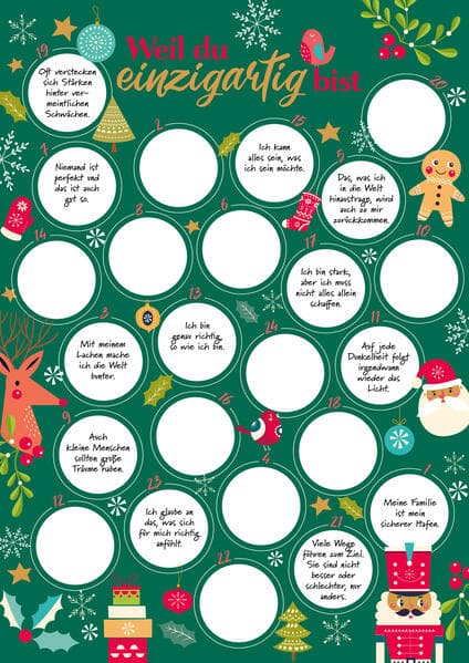 Weil du einzigartig bist - Der Rubbel-Adventskalender für Mädchen