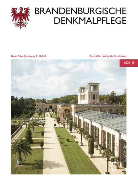 Brandenburgische Denkmalpflege | Neue Folge