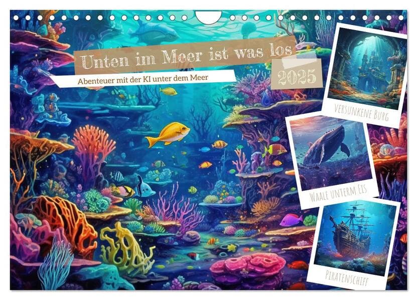 Unten im Meer ist was los (Wandkalender 2025 DIN A4 quer), CALVENDO Monatskalender