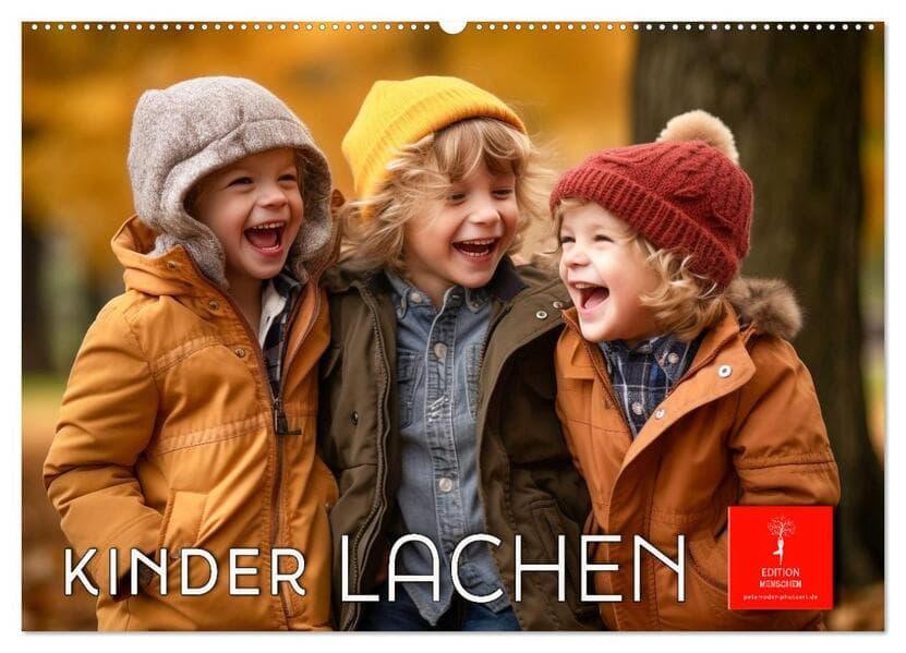 Kinder Lachen (Wandkalender 2025 DIN A2 quer), CALVENDO Monatskalender