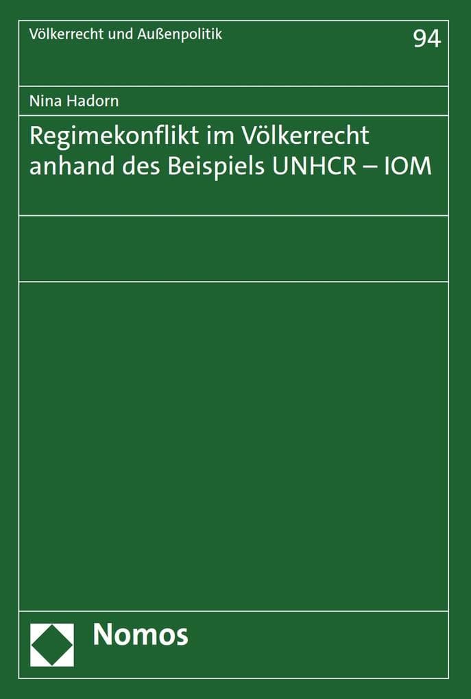 Regimekonflikt im Völkerrecht anhand des Beispiels UNHCR - IOM