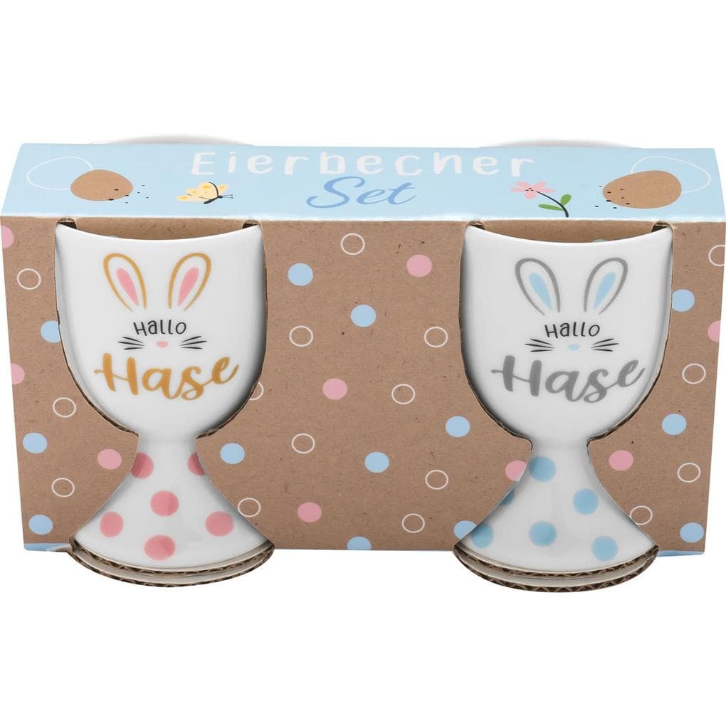 Eierbecher-Set Motiv 'Hallo Hase'