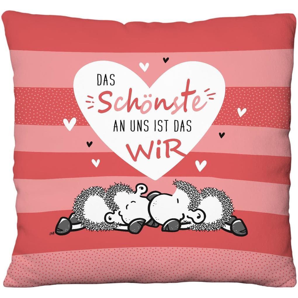 Plüschkissen Motiv "Das Schönste an uns ist das Wir