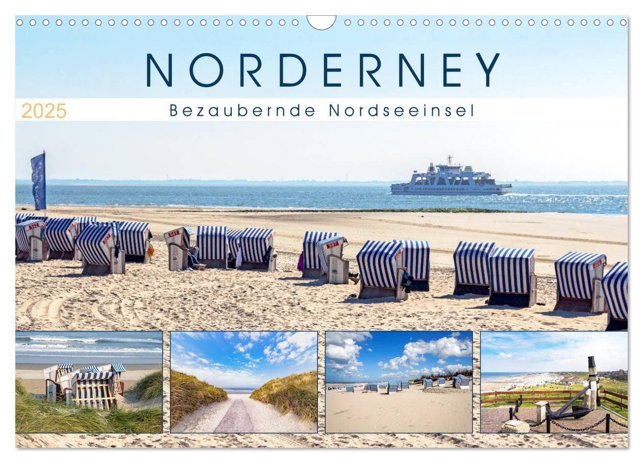 NORDERNEY Bezaubernde Nordseeinsel (Wandkalender 2025 DIN A3 quer), CALVENDO Monatskalender