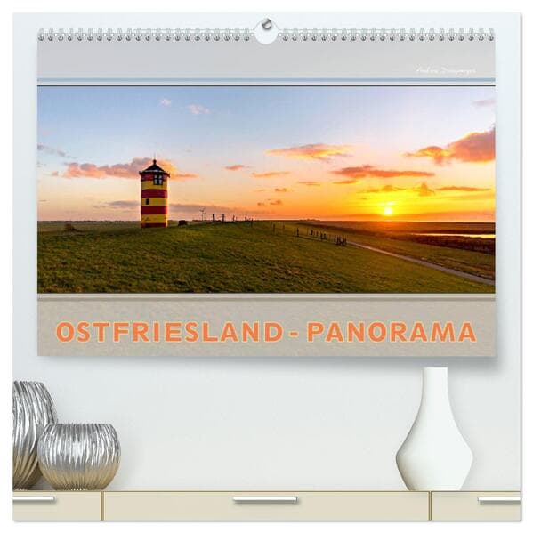 Ostfriesland-Panorama (hochwertiger Premium Wandkalender 2025 DIN A2 quer), Kunstdruck in Hochglanz