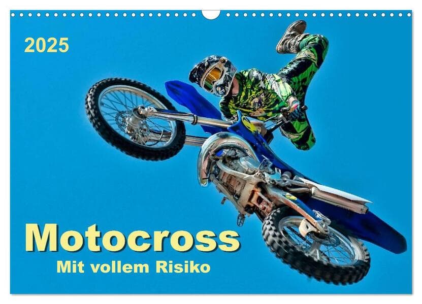 Motocross - mit vollem Risiko (Wandkalender 2025 DIN A3 quer), CALVENDO Monatskalender