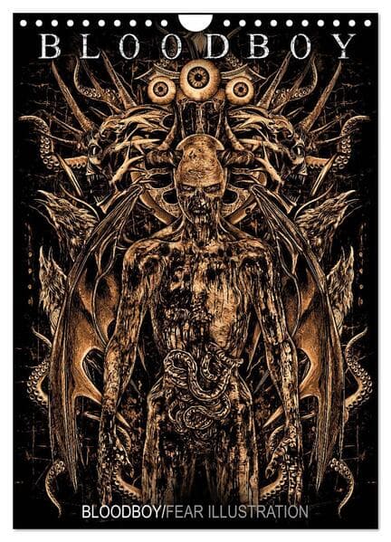 BLOODBOY/FEAR ILLUSTRATION (Wandkalender 2025 DIN A4 hoch), CALVENDO Monatskalender