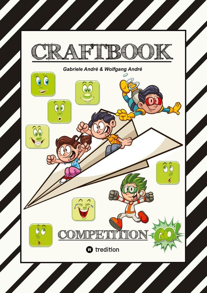 CRAFTBOOK - SPECIAL EDITION - 140 SEITEN LUSTIGE AUSMALMOTIVE - BASTELSPIELANLEITUNG - KNIFFLIGE RÄTSEL & AUFGABEN