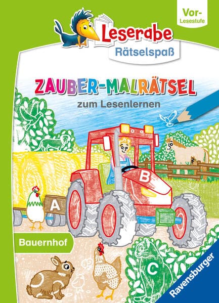 Leserabe Rätselspaß - Zauber-Malrätsel zum Lesenlernen: Bauernhof (Vor-Lesestufe)