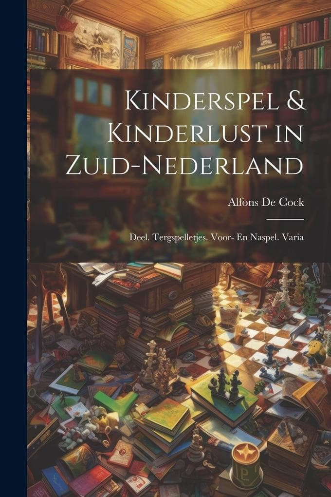 Kinderspel & Kinderlust in Zuid-Nederland: Deel. Tergspelletjes. Voor- En Naspel. Varia