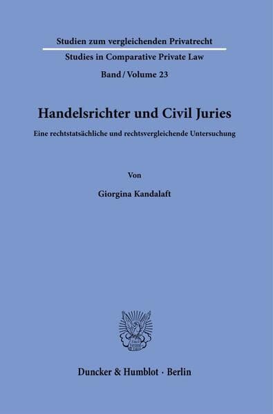 Handelsrichter und Civil Juries