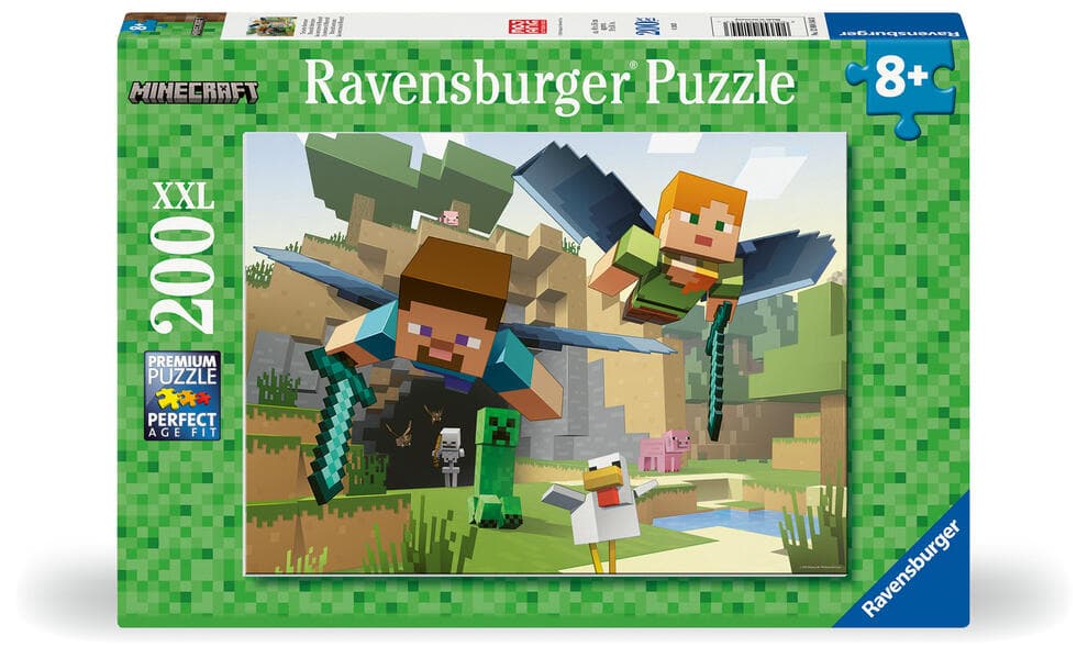 Kinderpuzzle 200 XXL Teile - Minecraft - Tierische Abenteuer