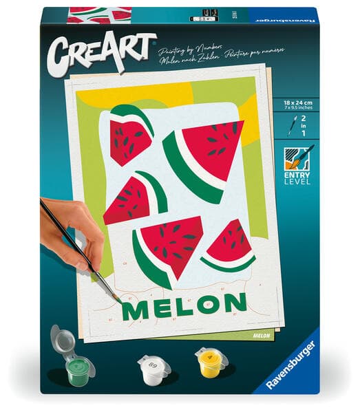 CreArt, Malen nach Zahlen Adults Trend - Melonen