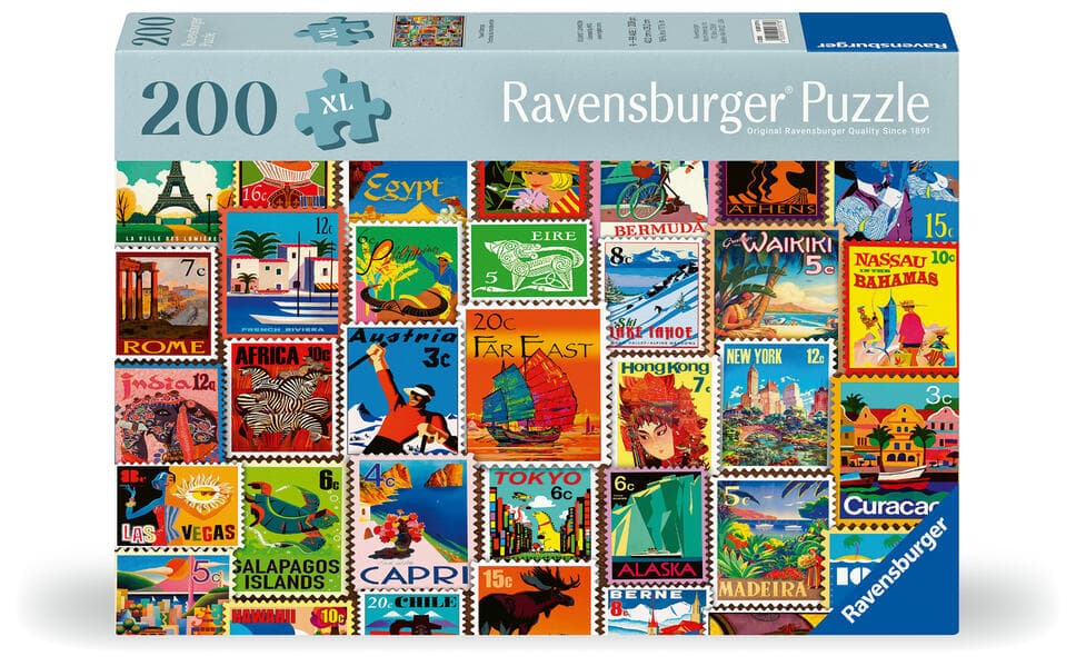 Erwachsenenpuzzle 200 Teile - Briefmarken