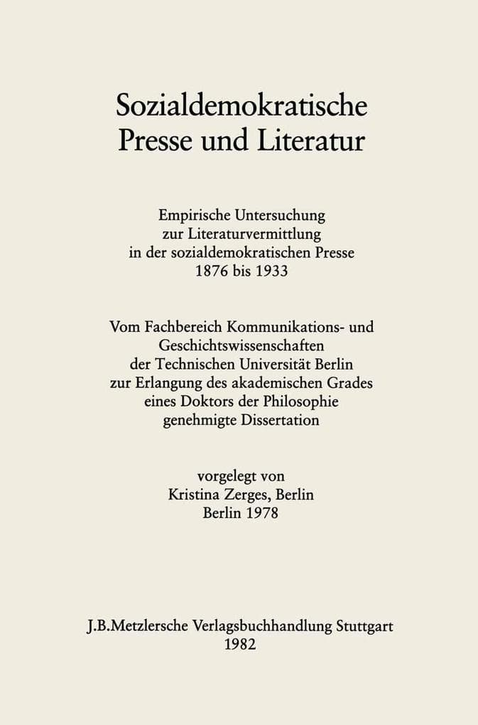 Sozialdemokratische Presse und Literatur