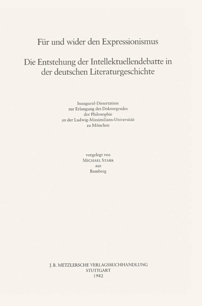 Für und Wider den Expressionismus