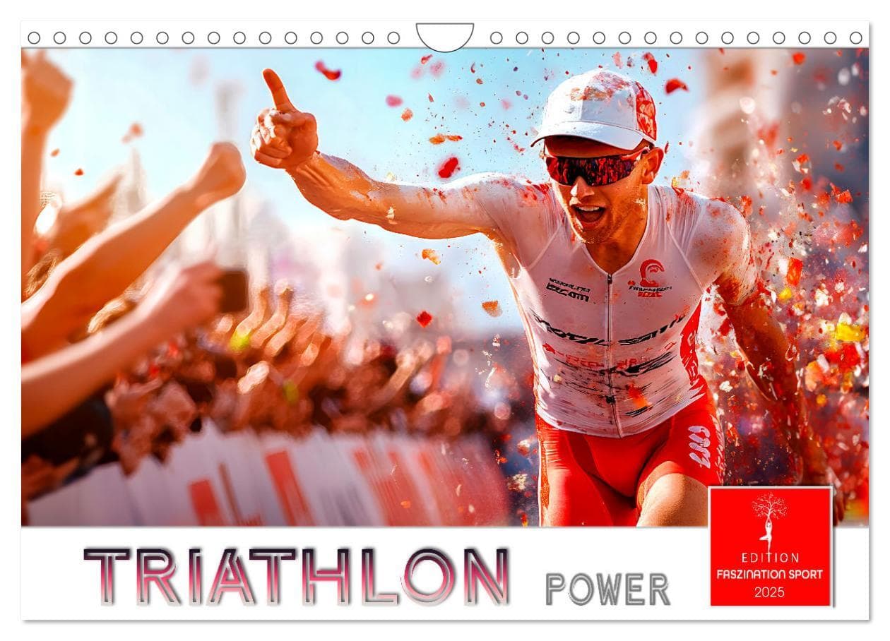 Triathlon Power (Wandkalender 2025 DIN A4 quer), CALVENDO Monatskalender