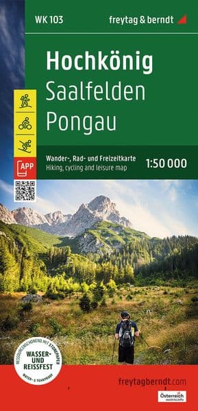 freytag & berndt Wanderkarte WK 103 Hochkönig, Saalfelden - Pongau 1:50.000