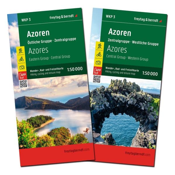 Azoren, Wander-, Rad- und Freizeitkarte 1:50.000, freytag & berndt