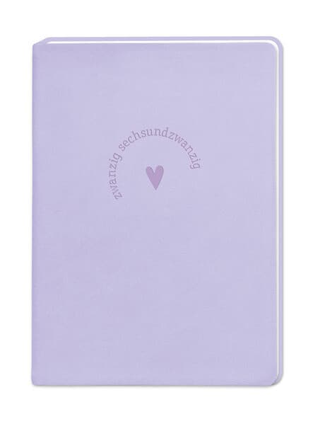 Terminplaner Lederlook 2026 Lavender