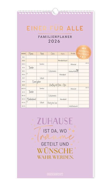 Familienplaner 2026 Einer für alle