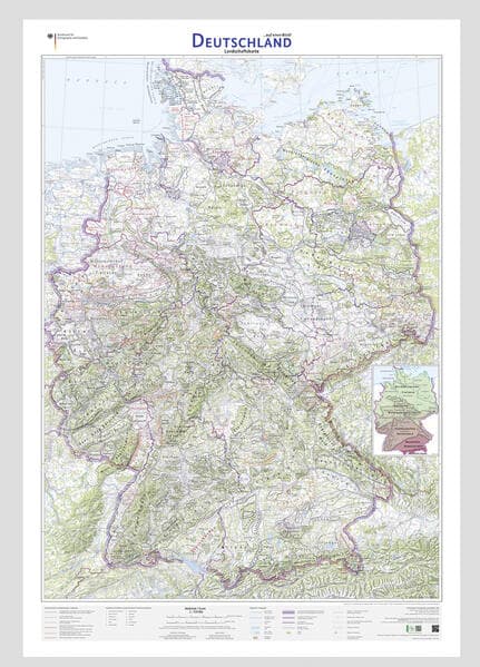 Deutschland auf einen Blick! Landschaftskarte 1:750 000