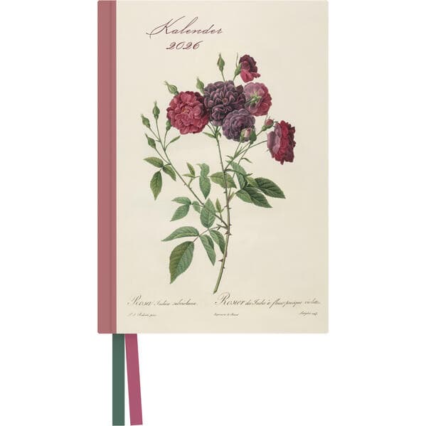 Redoutés Rosen Taschenkalender 2026 - Terminplaner mit Wochenkalendarium - Format 11,3x16,3