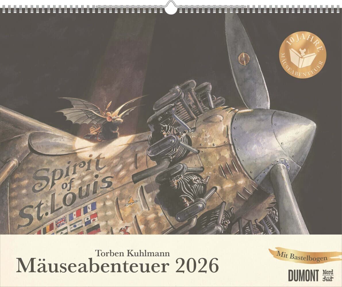 Torben Kuhlmann Mäuseabenteuer 2026 - DUMONT Kinder-Kalender - Querformat 52 x 42,5 cm - Spiralbindung